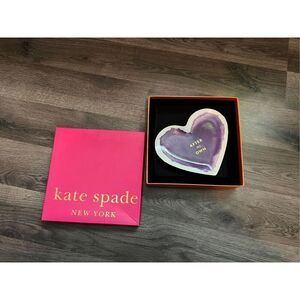 Kate Spade Posy Court Purple Heart Dish 6.75in - WRONG BOX